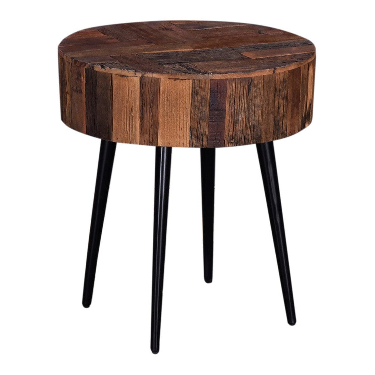 Jaipur 22" Round Side Table in Reclaimed Wood