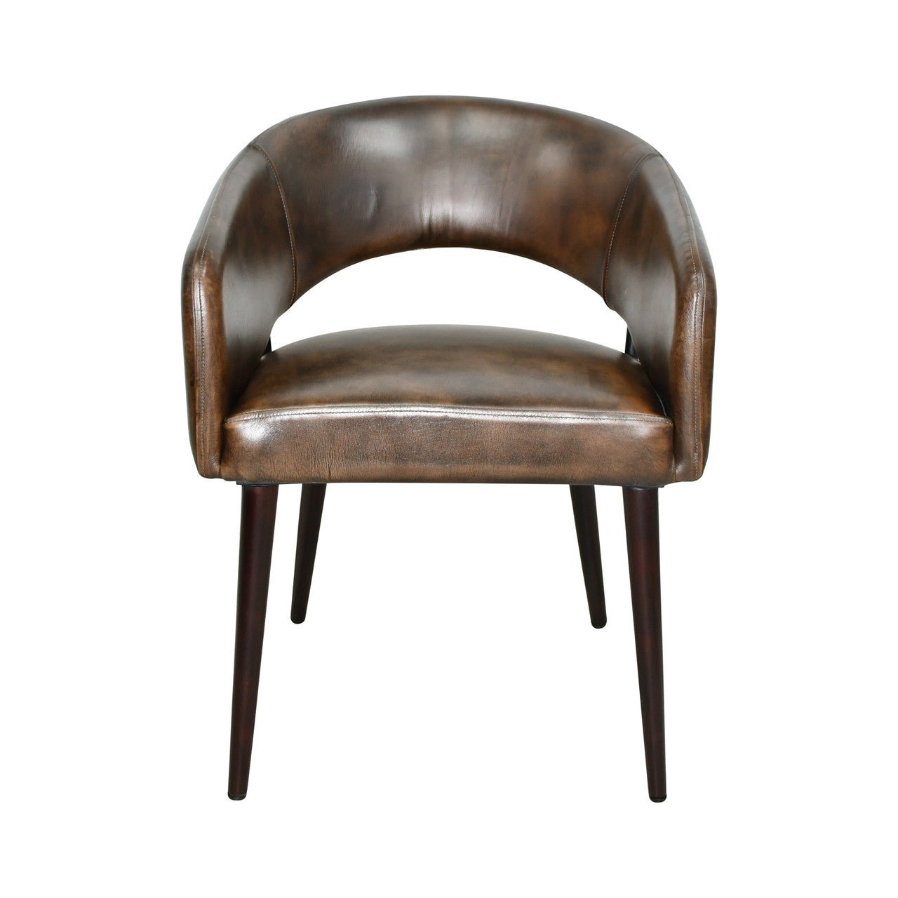 Kent Turner 23" Dining Chair in Antique Whiskey with Walnut Legs