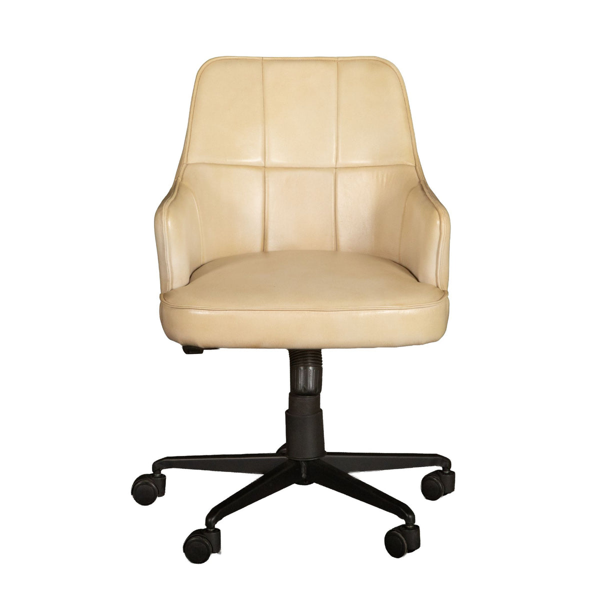 Kent Swivel Desk Chair in Antique Ivory Leather - image 2