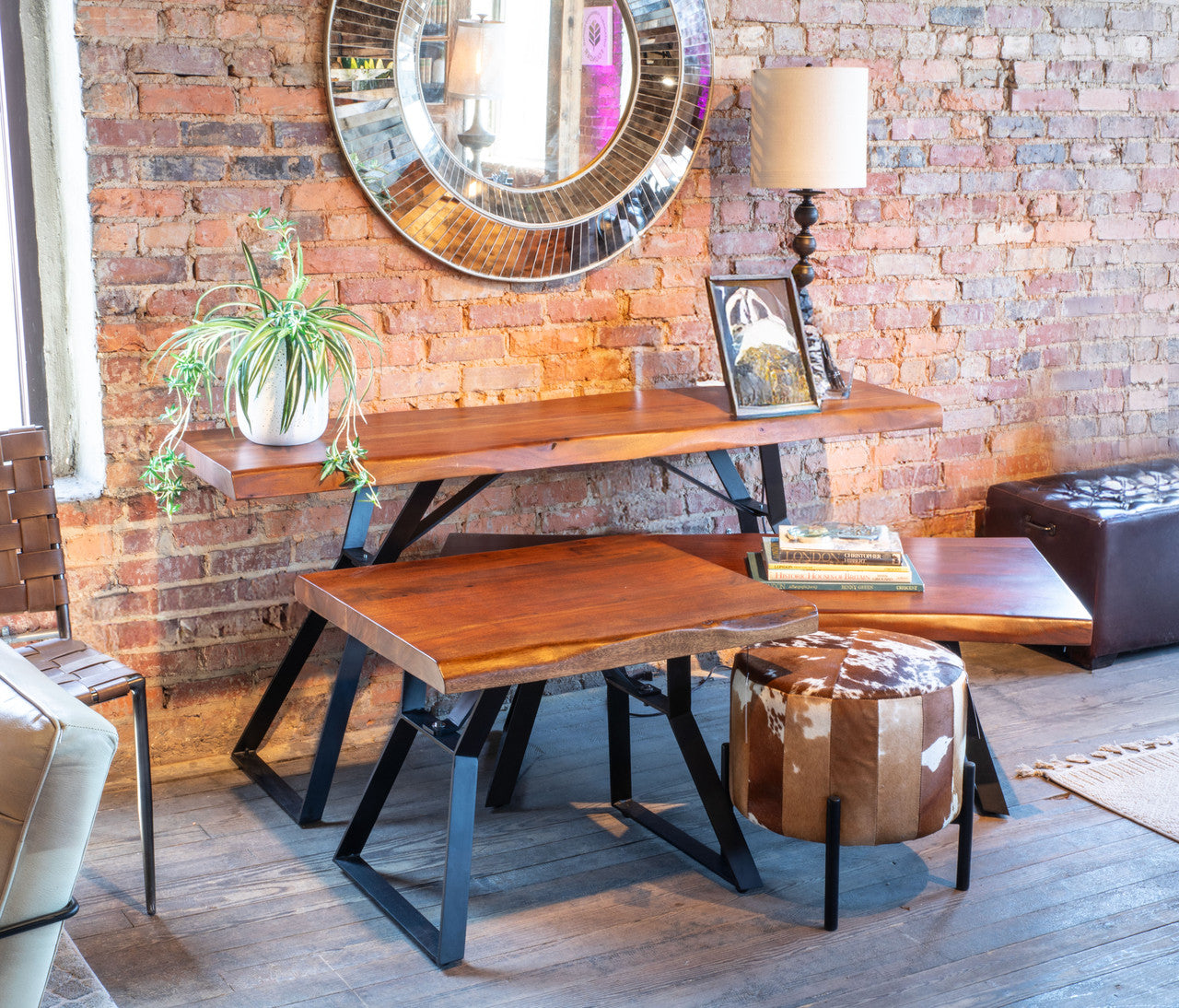 London Loft 68" Console Table in Walnut