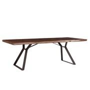 Brooklyn Loft Live Edge Solid Wood Iron Leg Dining Tables