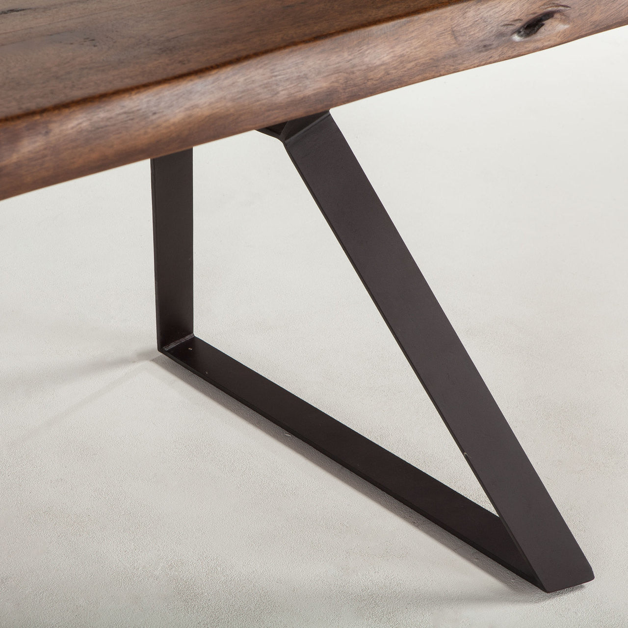 Brooklyn Loft Live Edge Solid Wood Iron Leg Dining Table 94"