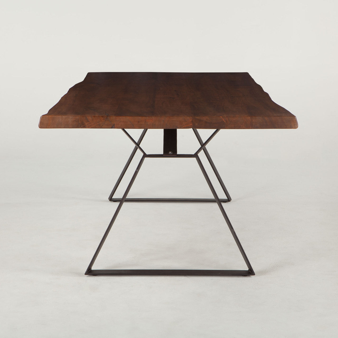 Brooklyn Loft Live Edge Solid Wood Iron Leg Dining Table 94"