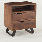 Brooklyn Loft Solid Wood 2 Drawer Nightstand