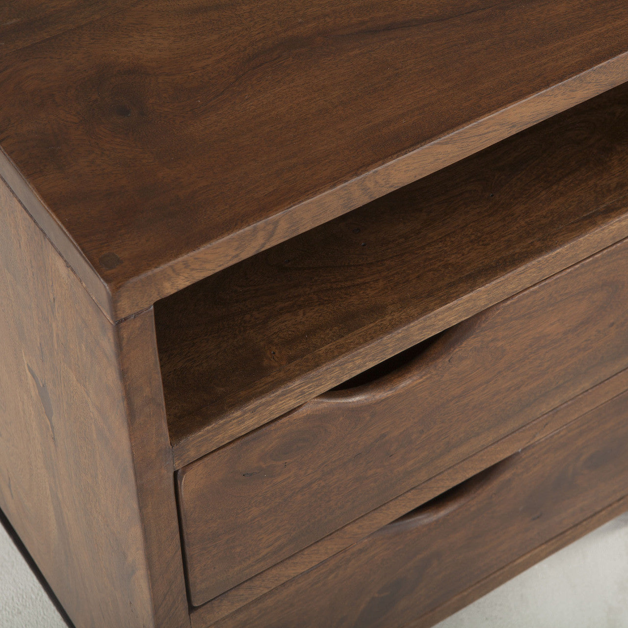 Brooklyn Loft Solid Wood 2 Drawer Nightstand