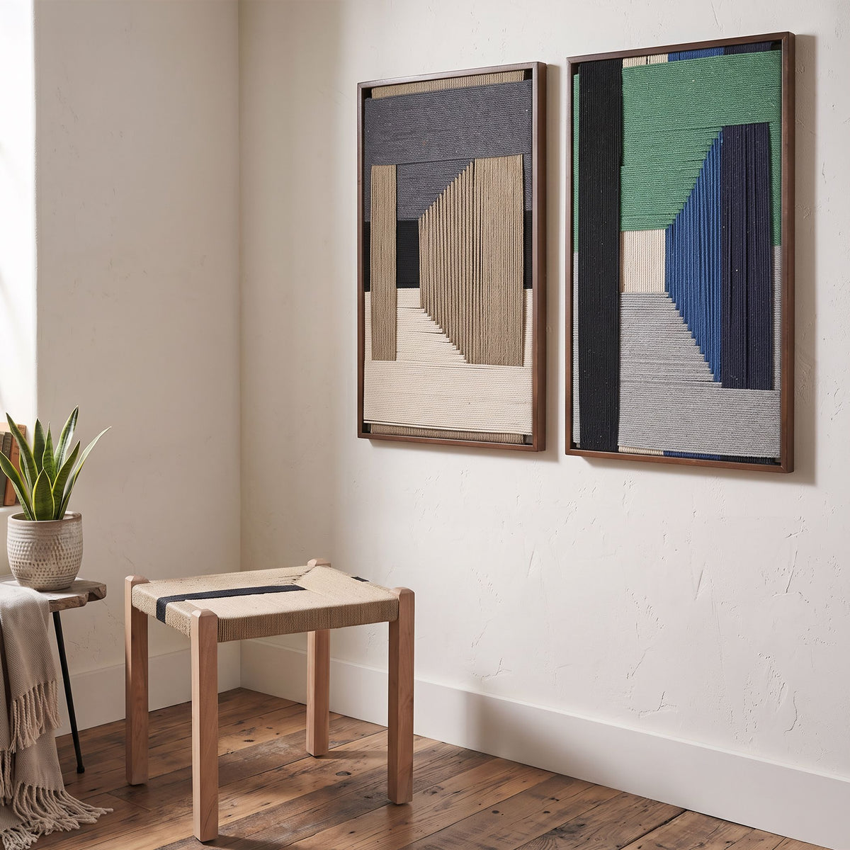 Manila Woven Framed Art, Green - image 4