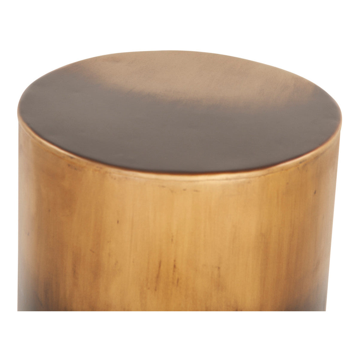 Moab 15" Side Table in Oxidized Brass