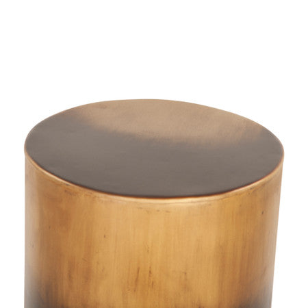 Moab 15" Side Table in Oxidized Brass