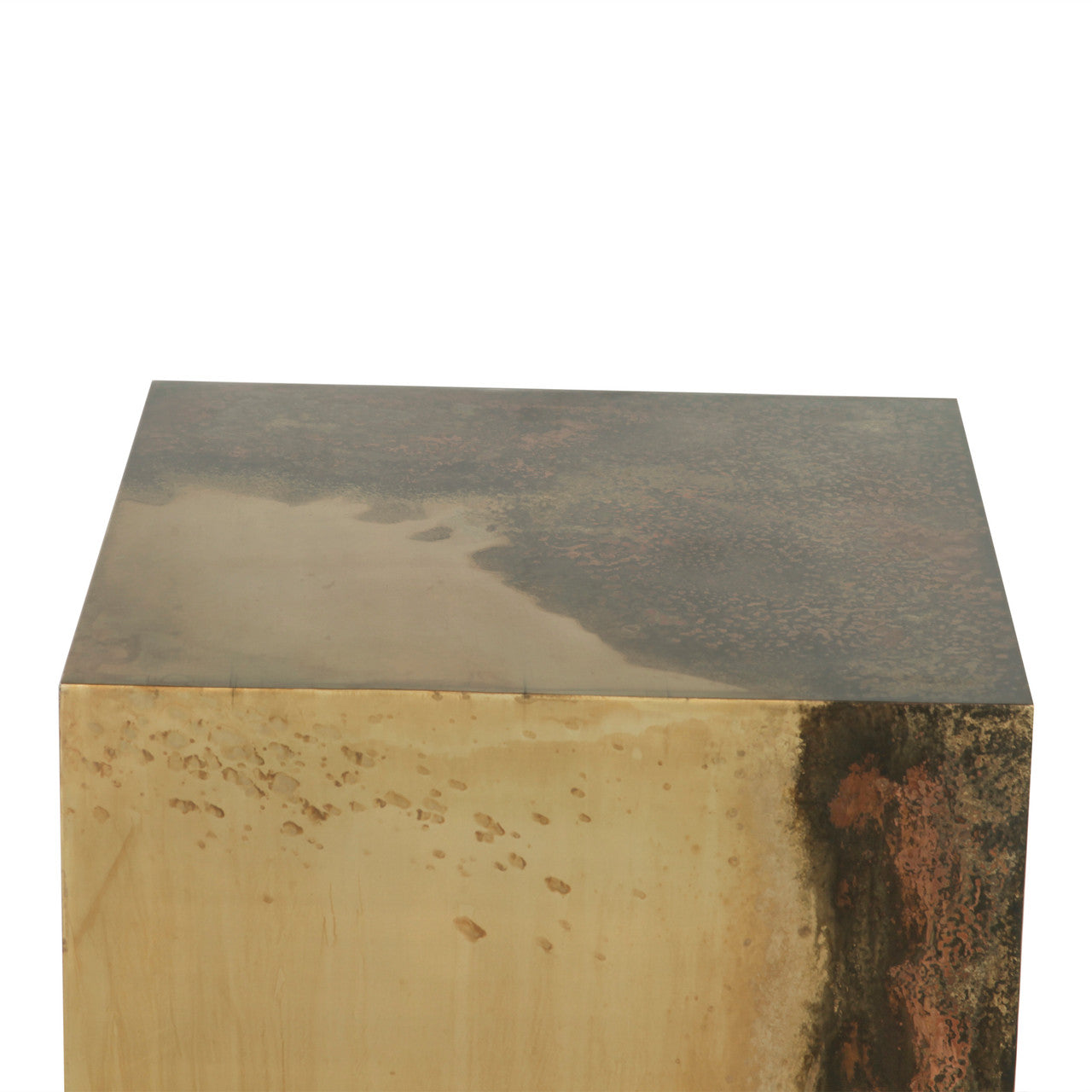 Moab 20" Side Table in Oxidized Copper