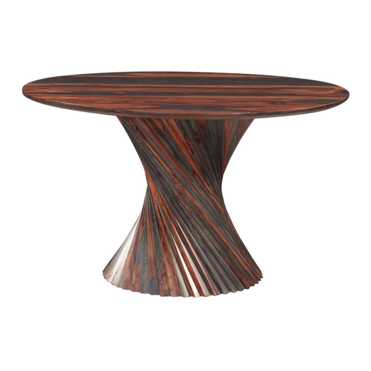Meridian 48" Round Dining Table with Spiral Base in Capri Sheesham - image 4