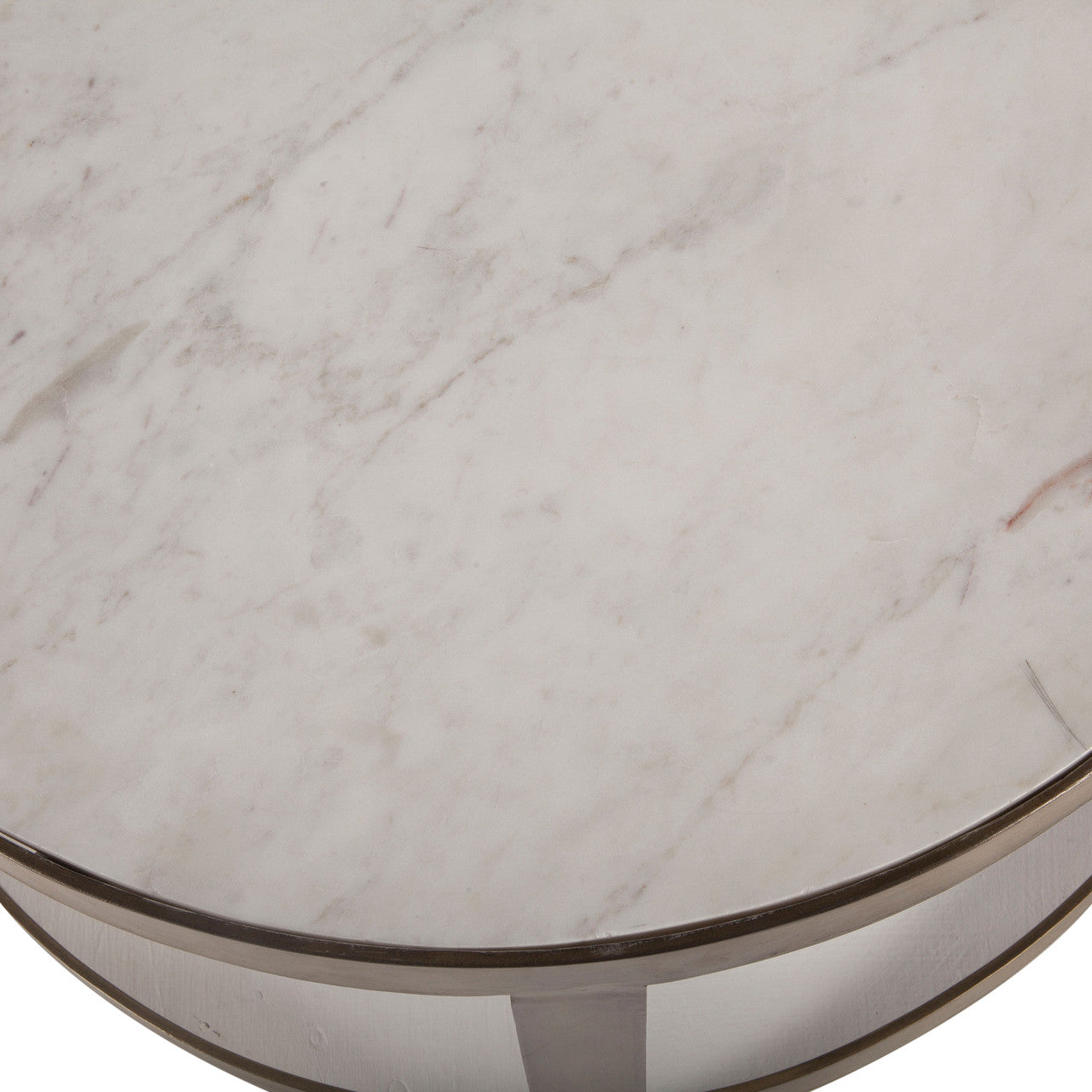 Michaelangelo 22" Nesting Side Tables with White Marble Top
