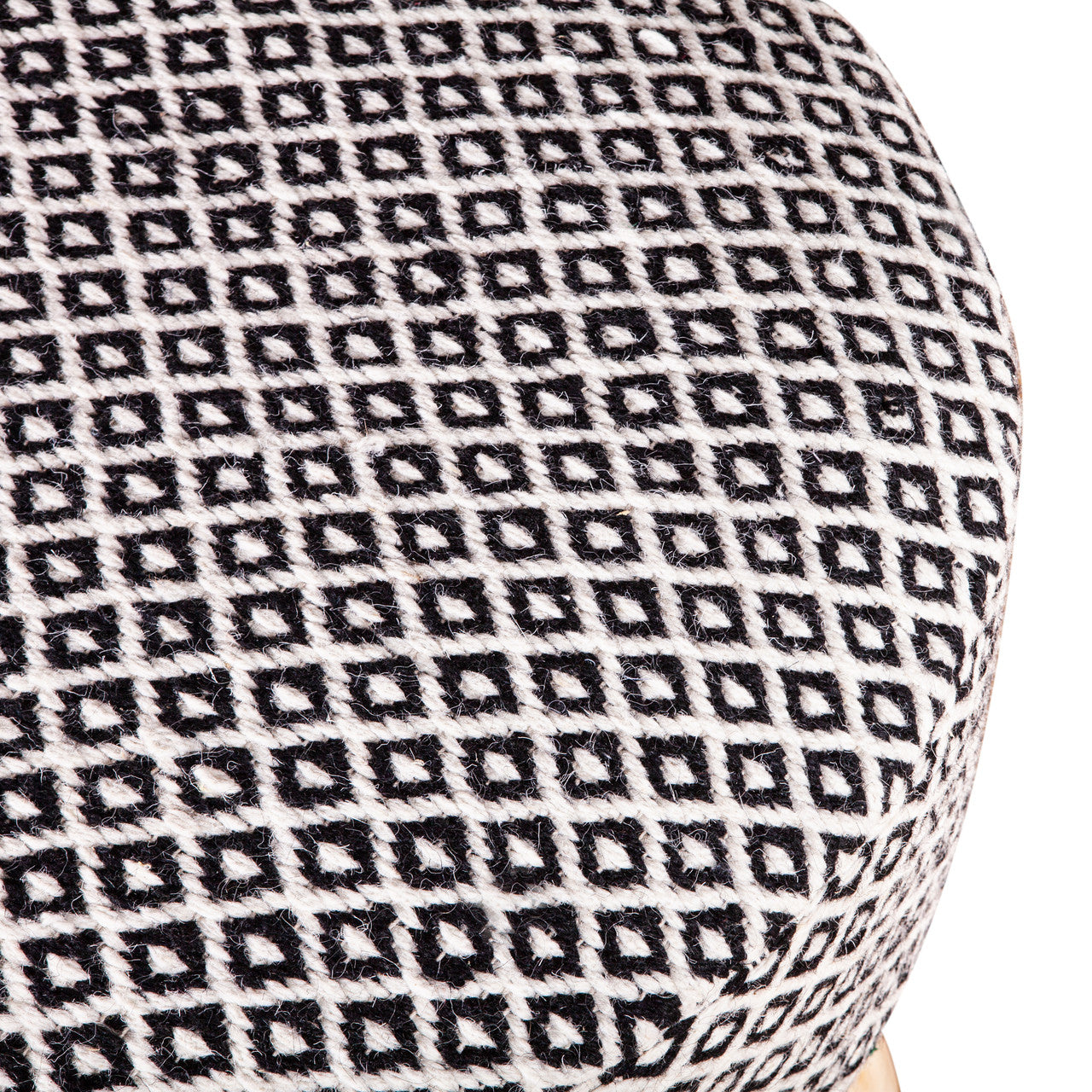 Marrakech 24" Upholstered Accent Stool in Handloom Durry