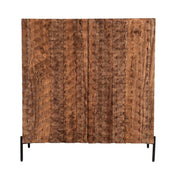 Miles 39" Bar Cabinet in Carved Brownstone