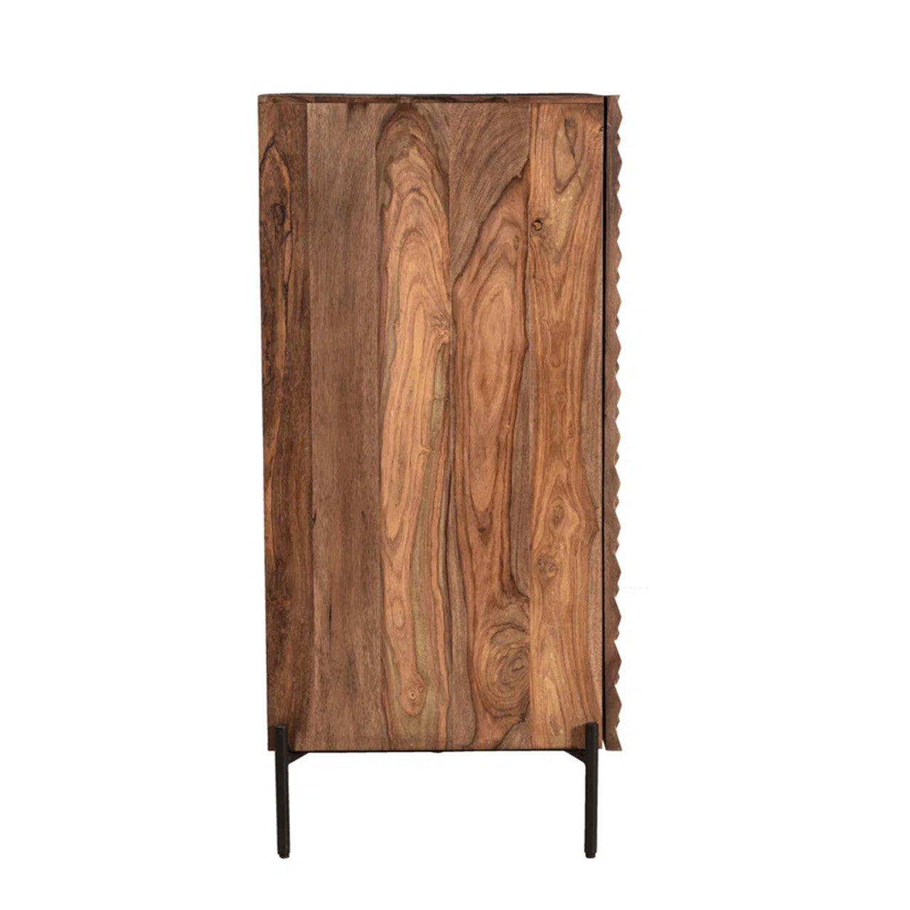 Miles 39" Bar Cabinet in Carved Brownstone