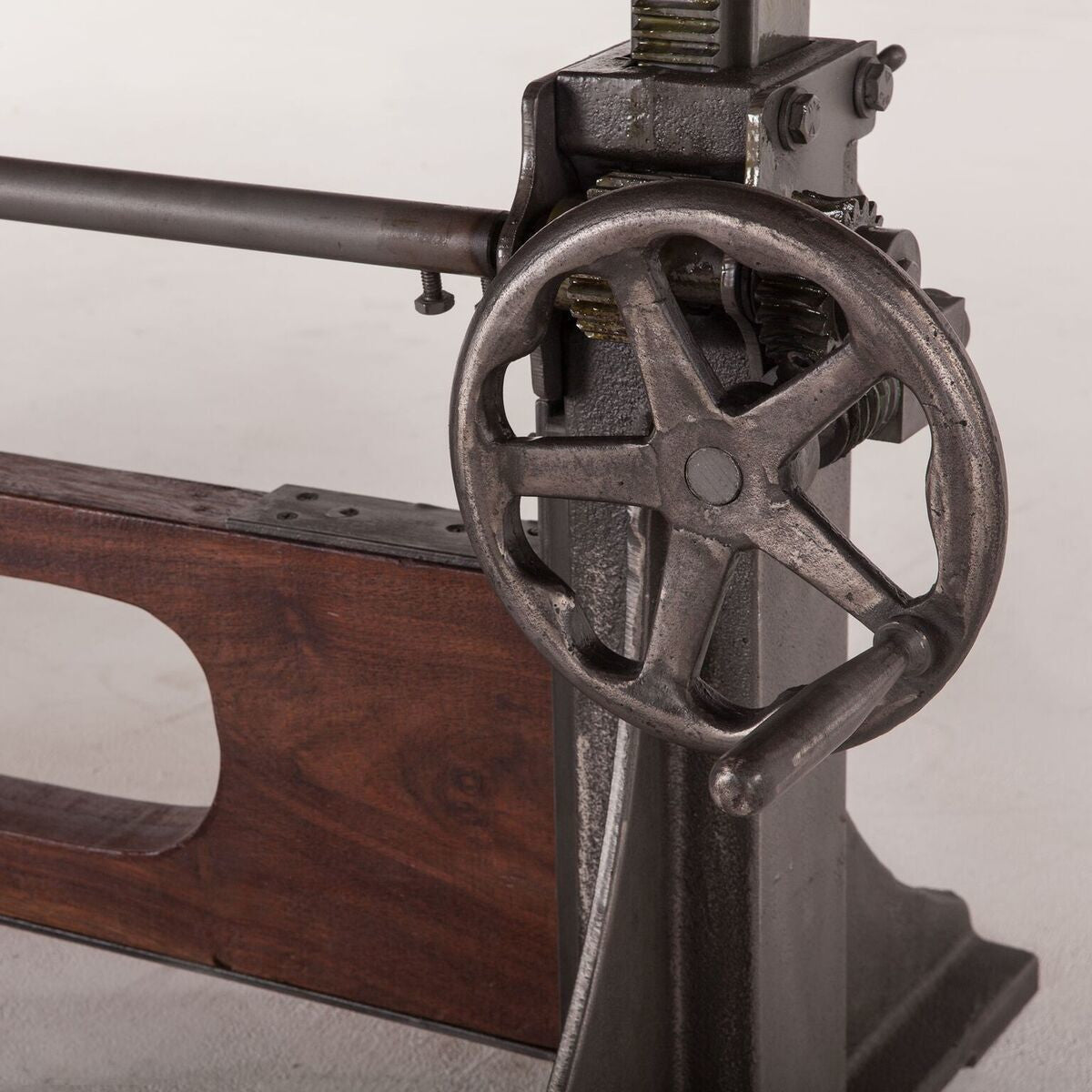 industrial crank dining table