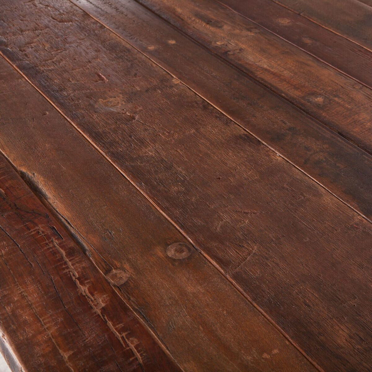 Bronx Industrial Reclaimed Teak Wood Crank Dining Table 84" 