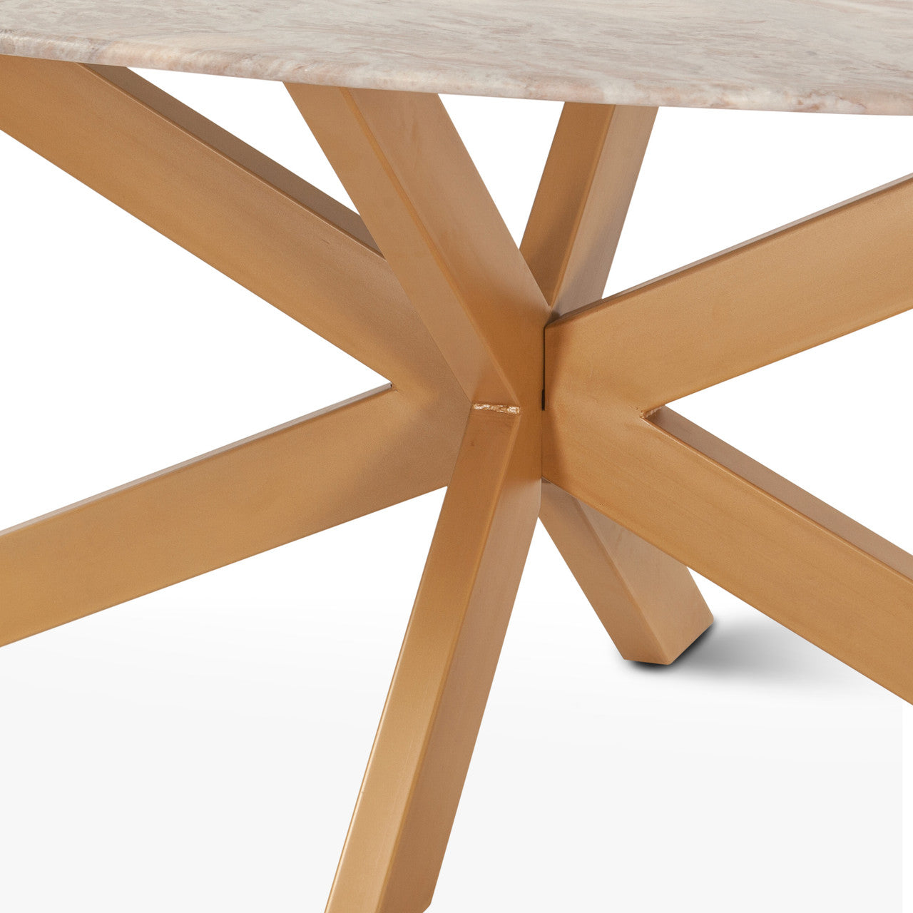 Malibu 90" Iron and Marble Oval Dining Table