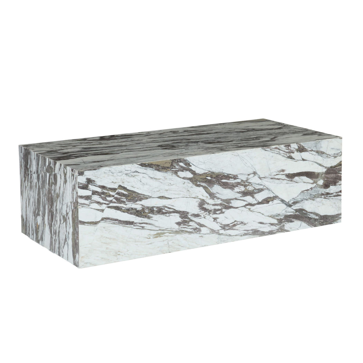 Nile 48" Drum Coffee Table in Calacatta Viola Marble - image 2