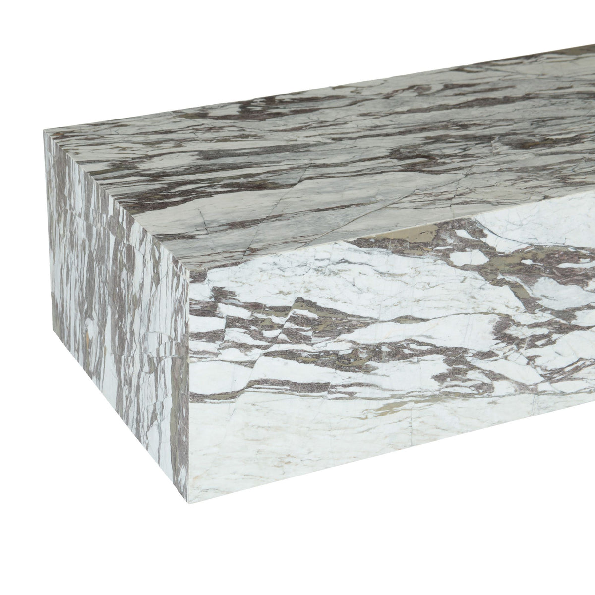 Nile 48" Drum Coffee Table in Calacatta Viola Marble - image 3