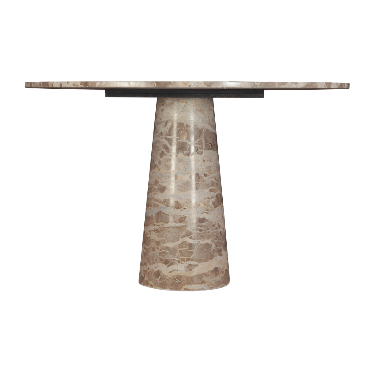 Nile 48" Round Dining Table in Capri Beige Marble - image 2