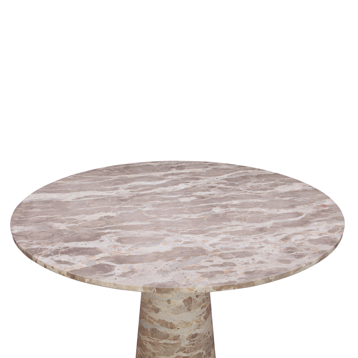 Nile 48" Round Dining Table in Capri Beige Marble - image 4