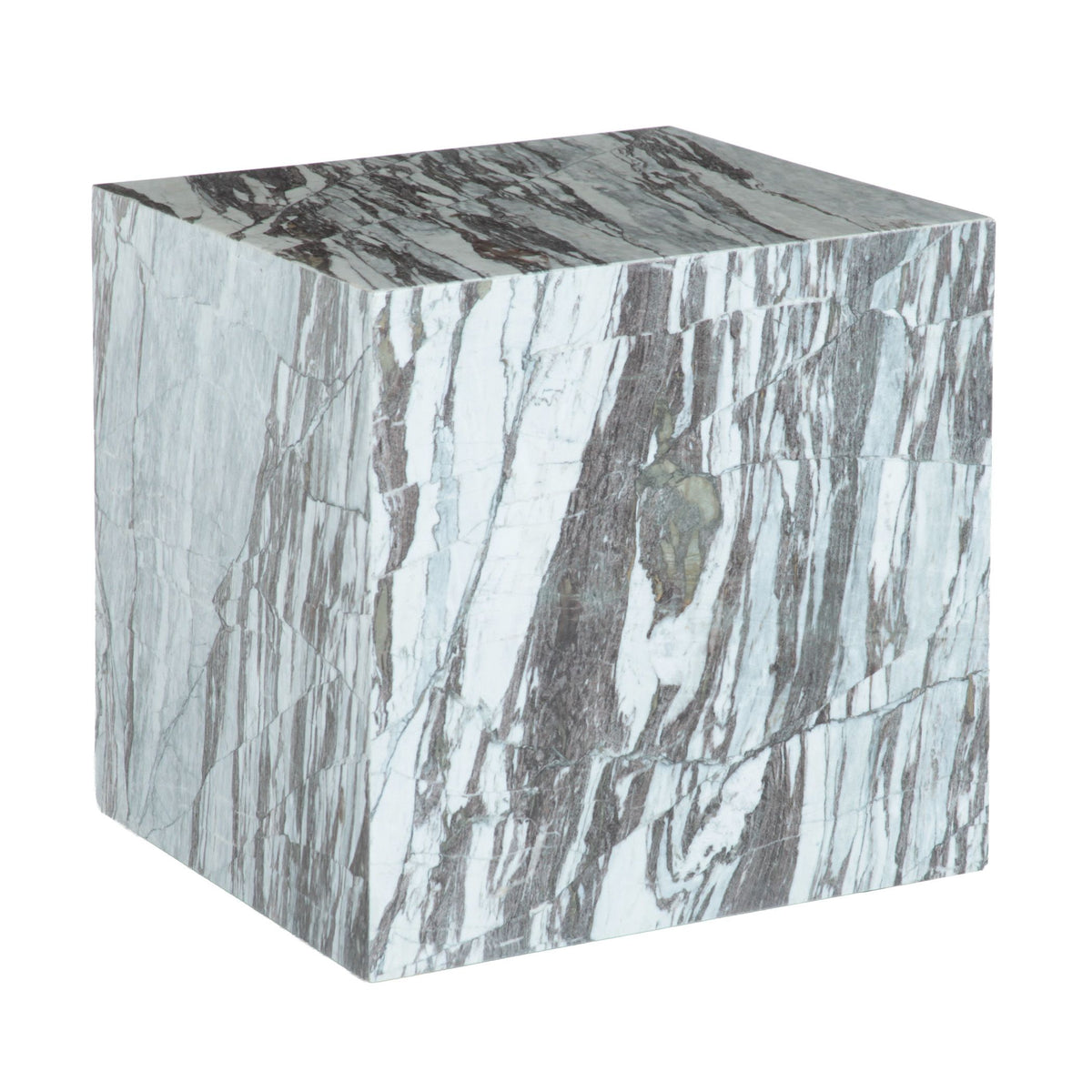Nile 18" Drum Side Table in Calacatta Viola Marble - image 2
