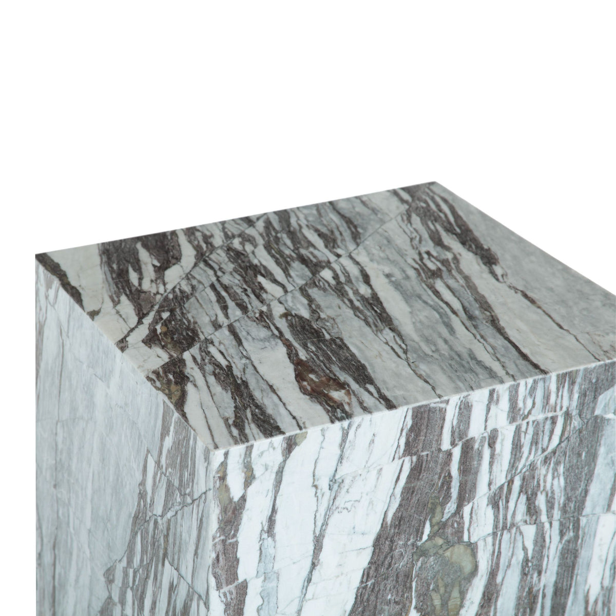 Nile 18" Drum Side Table in Calacatta Viola Marble - image 4