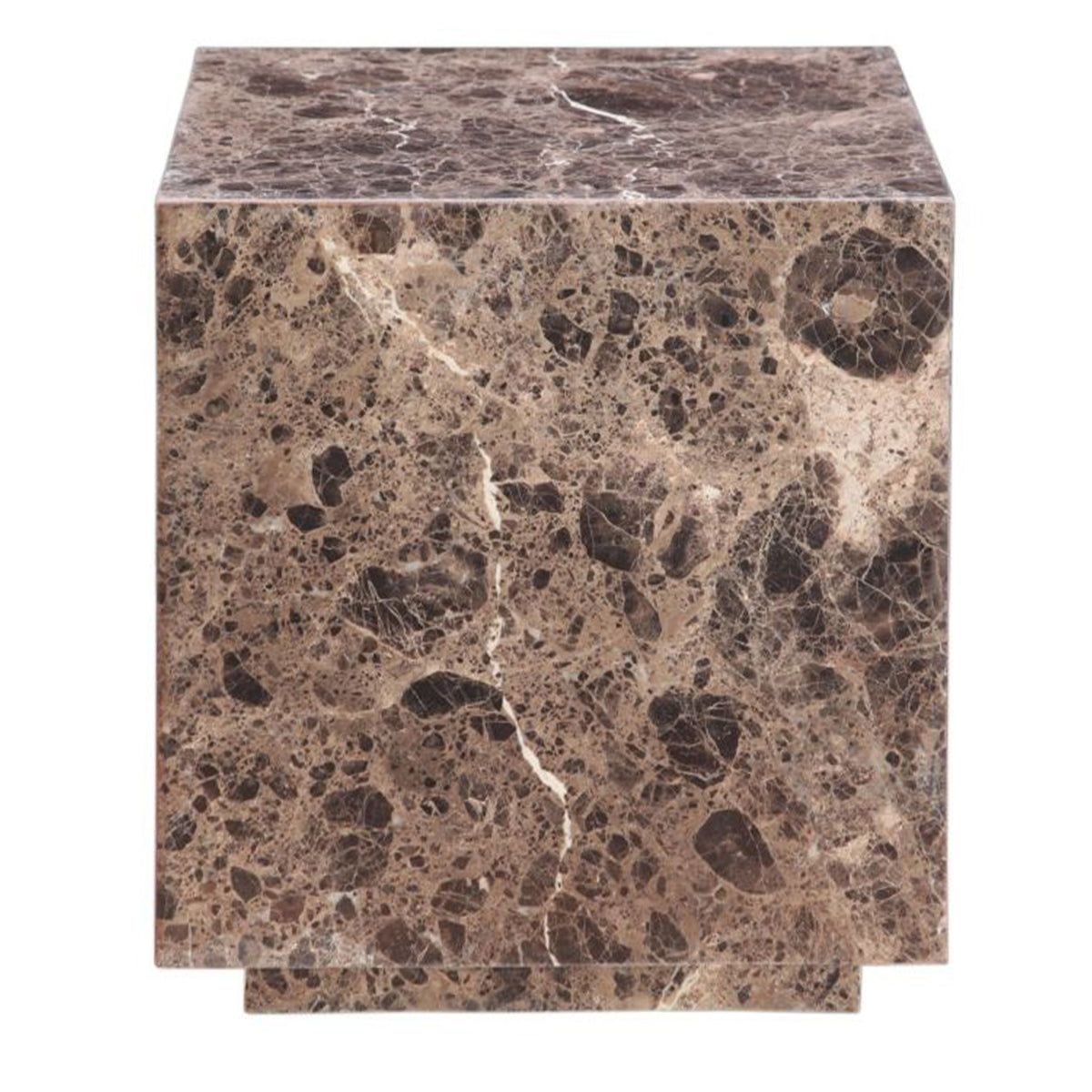 Nile 22" Drum Side Table in Dark Emperador Marble - image 3