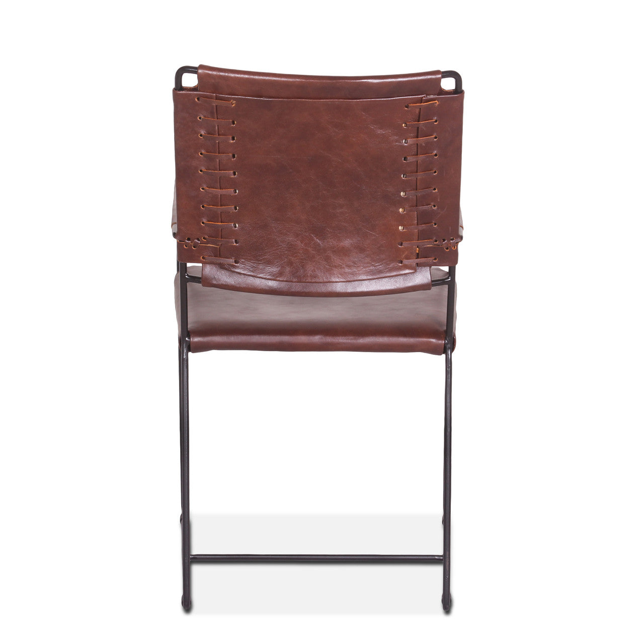 New York 20" Dining Armchair in Chocolate Leather