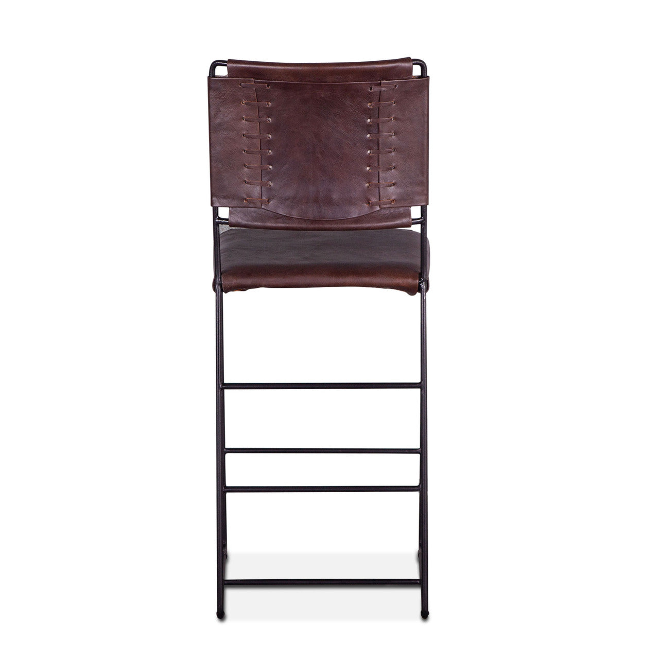 New York 17" Bar Chair in Chocolate Leather
