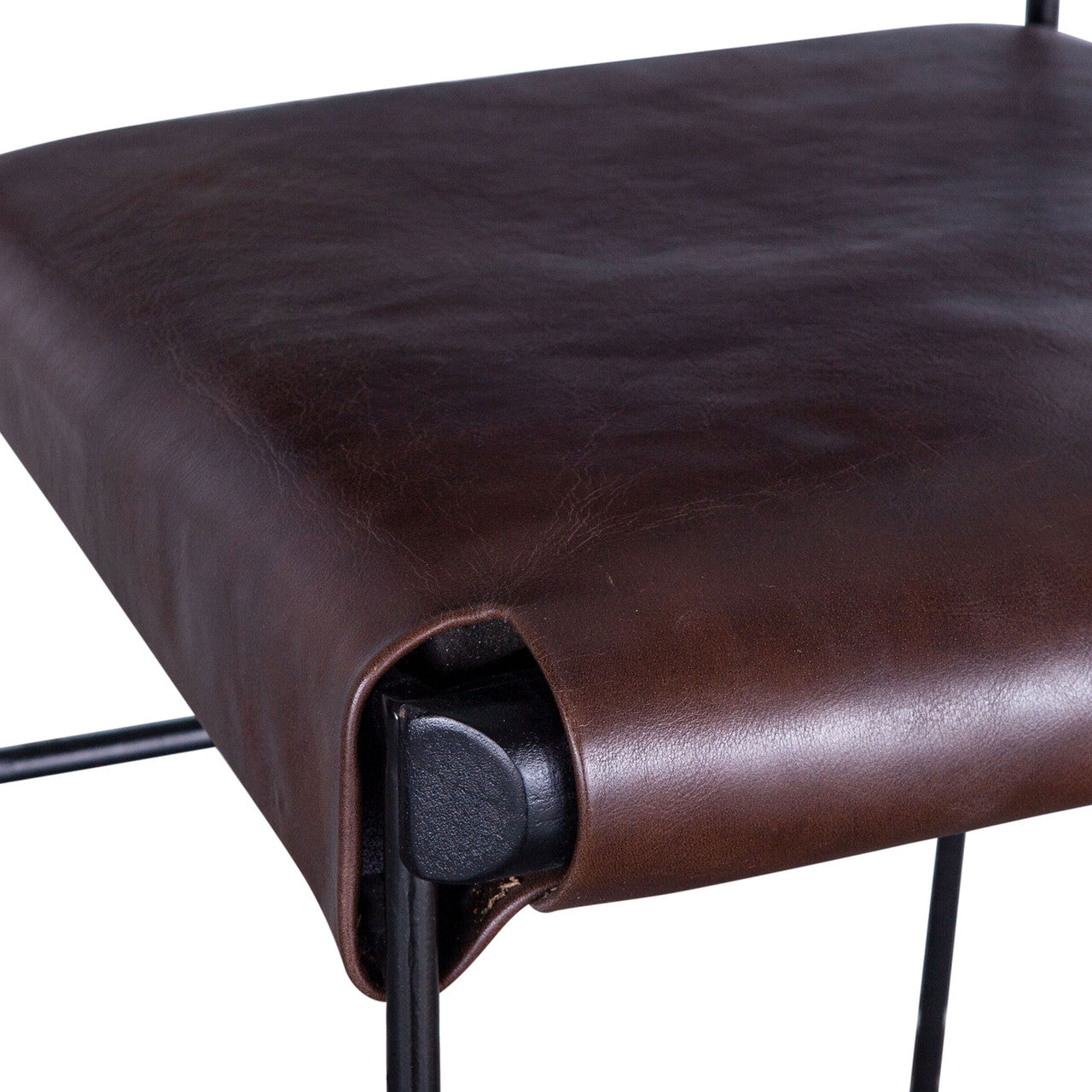 New York 17" Bar Chair in Chocolate Leather