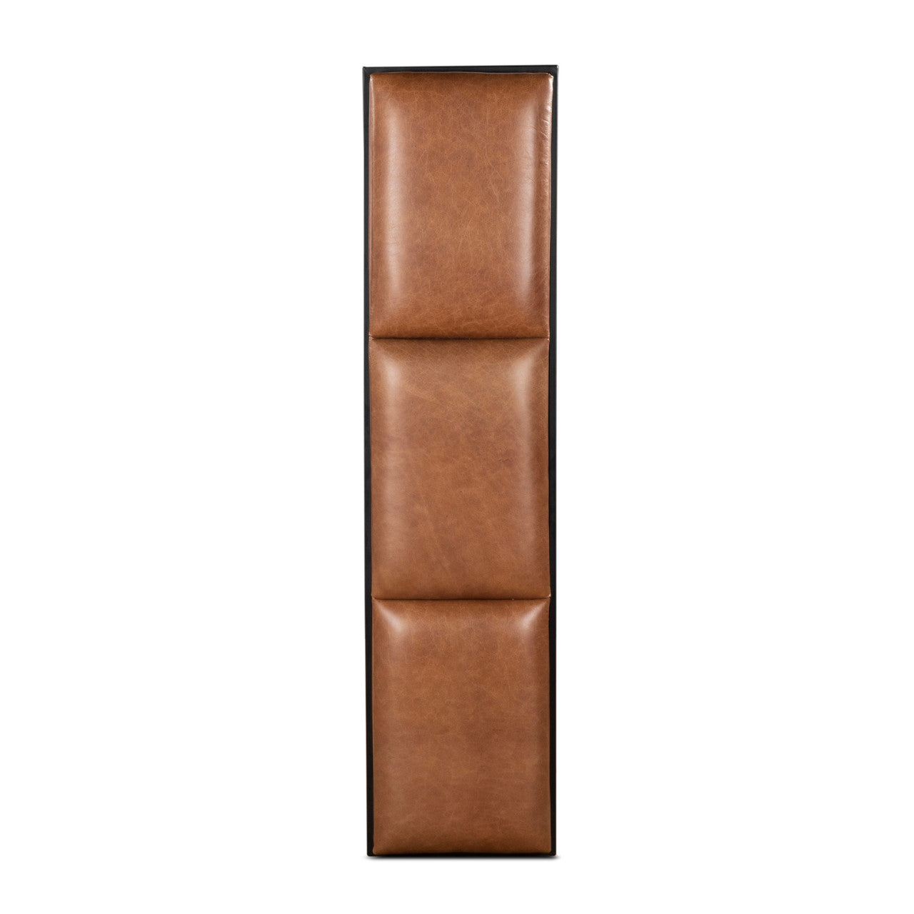 New York 62" Bench in Cognac Leather and Iron