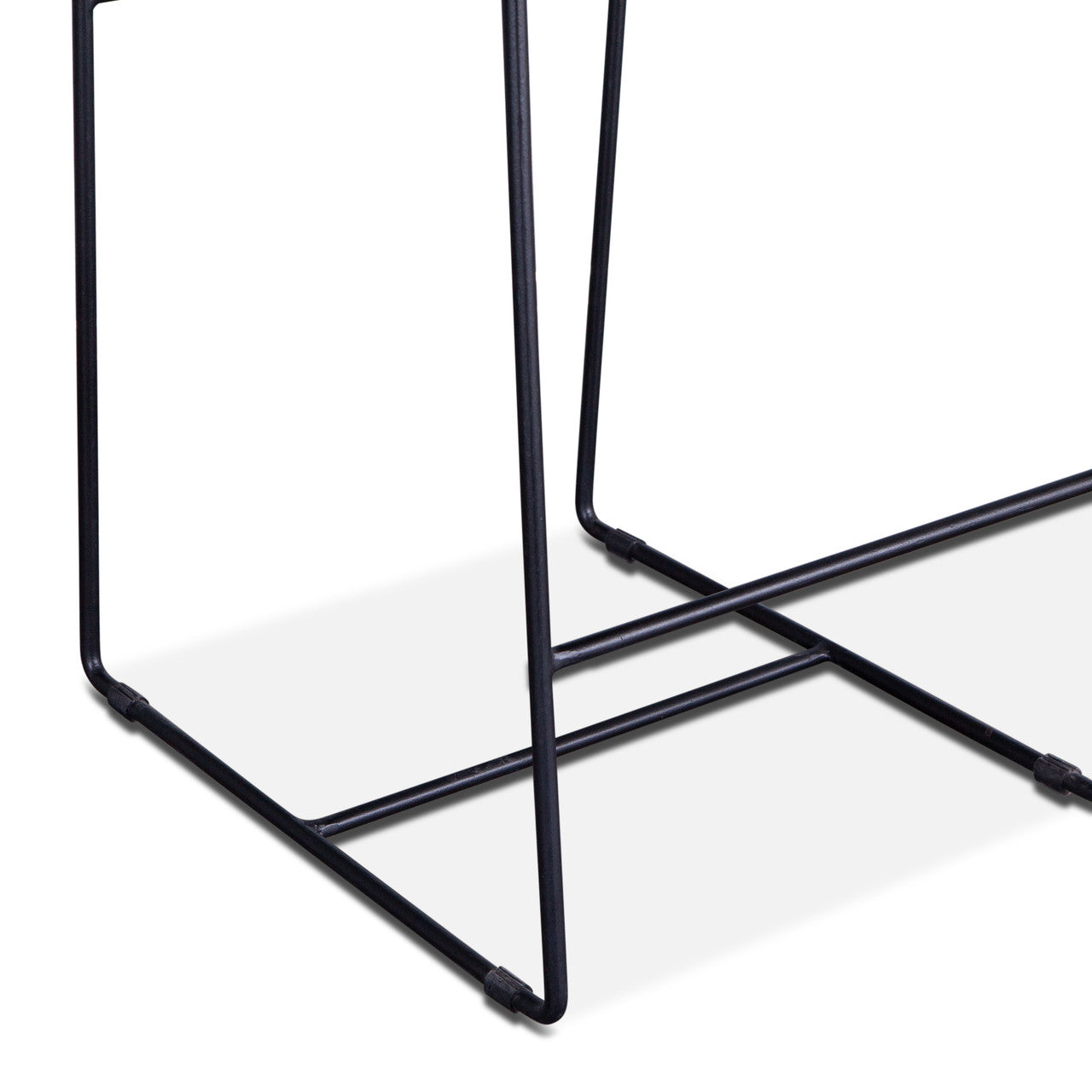New York 17" Counter Chair in Chocolate Top Grain Leather and Iron