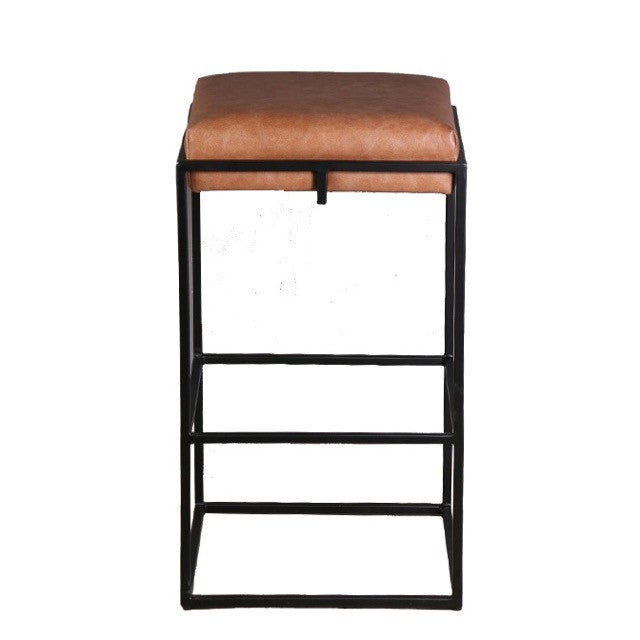 New York 17" Backless Counter Stool in Cognac Top Grain Leather
