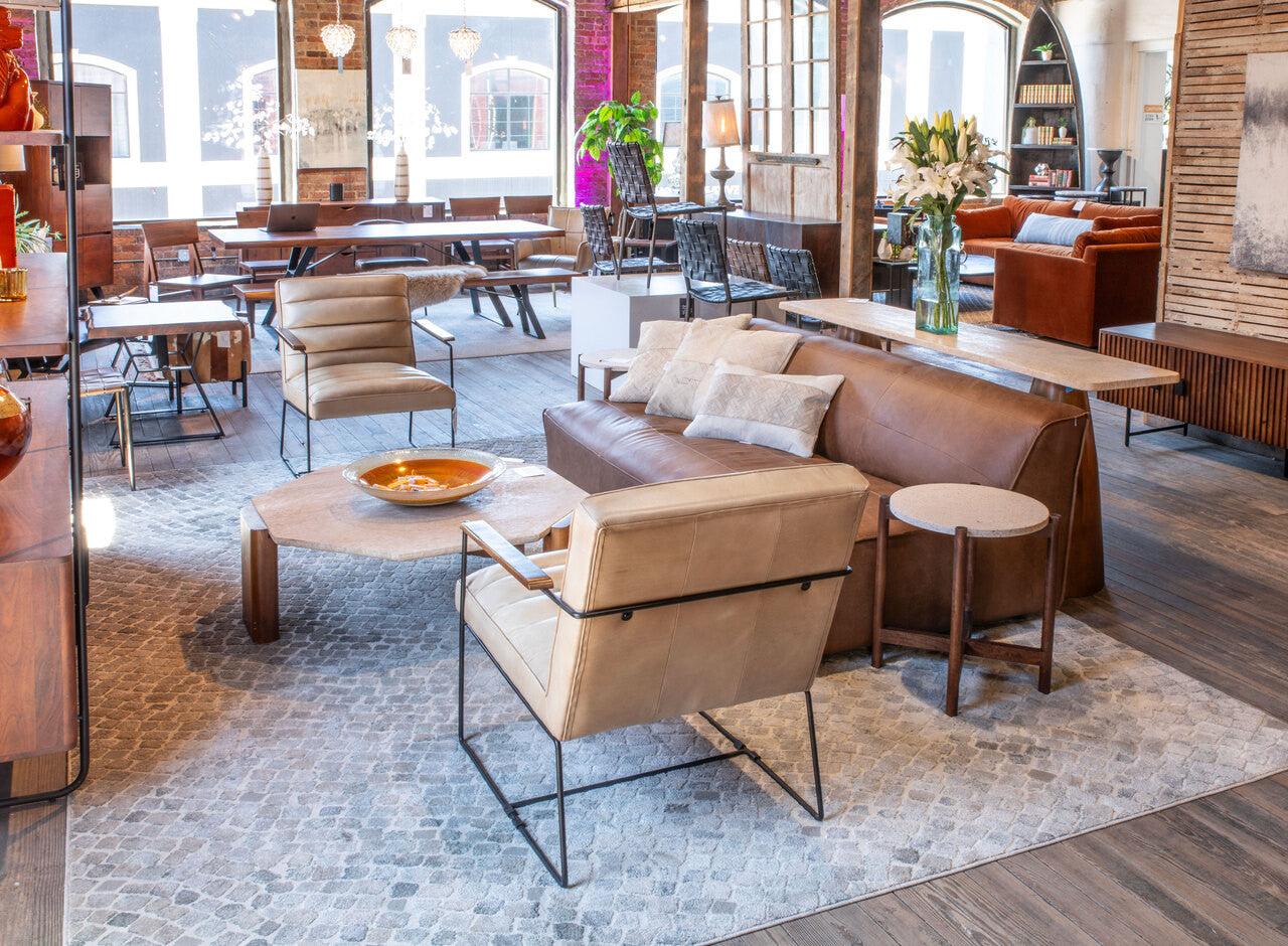 New York Tony Accent Chair in Antique Ivory