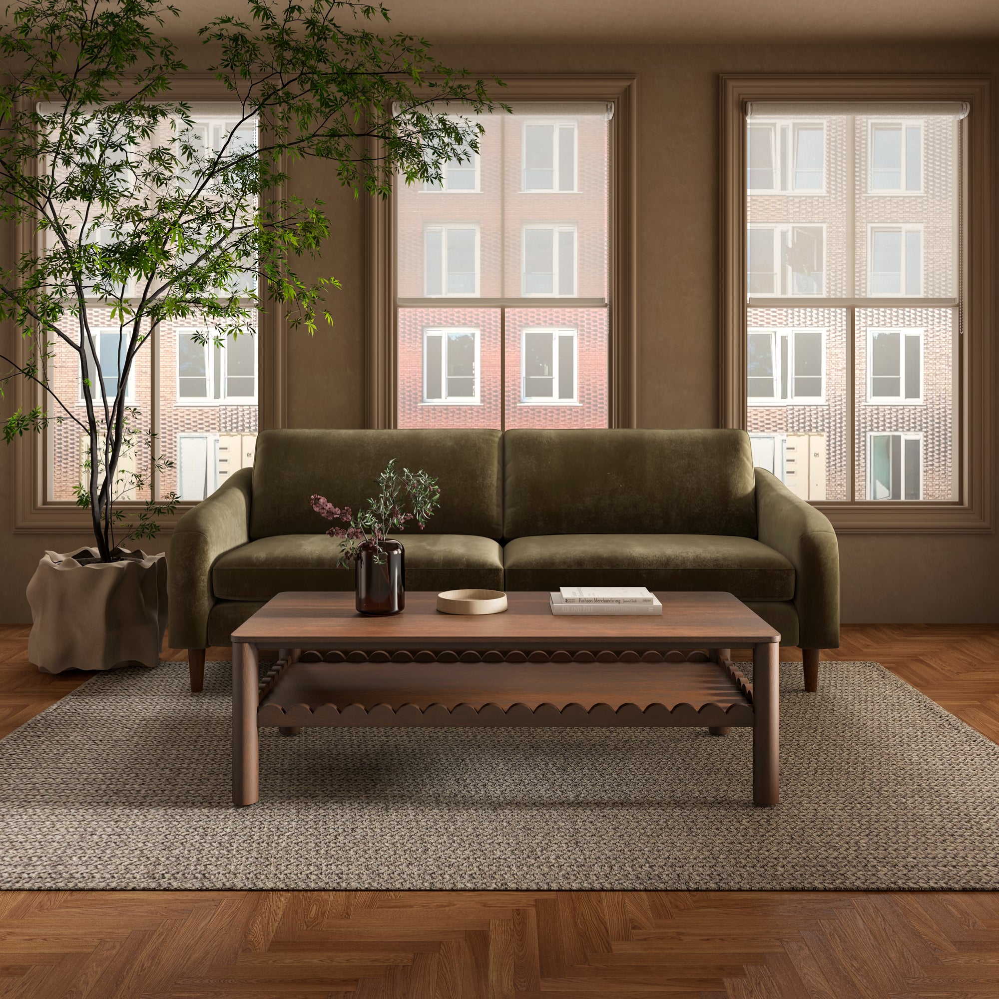 Quinn Sofa Cedar Green by Moe's Home Collection - view 2