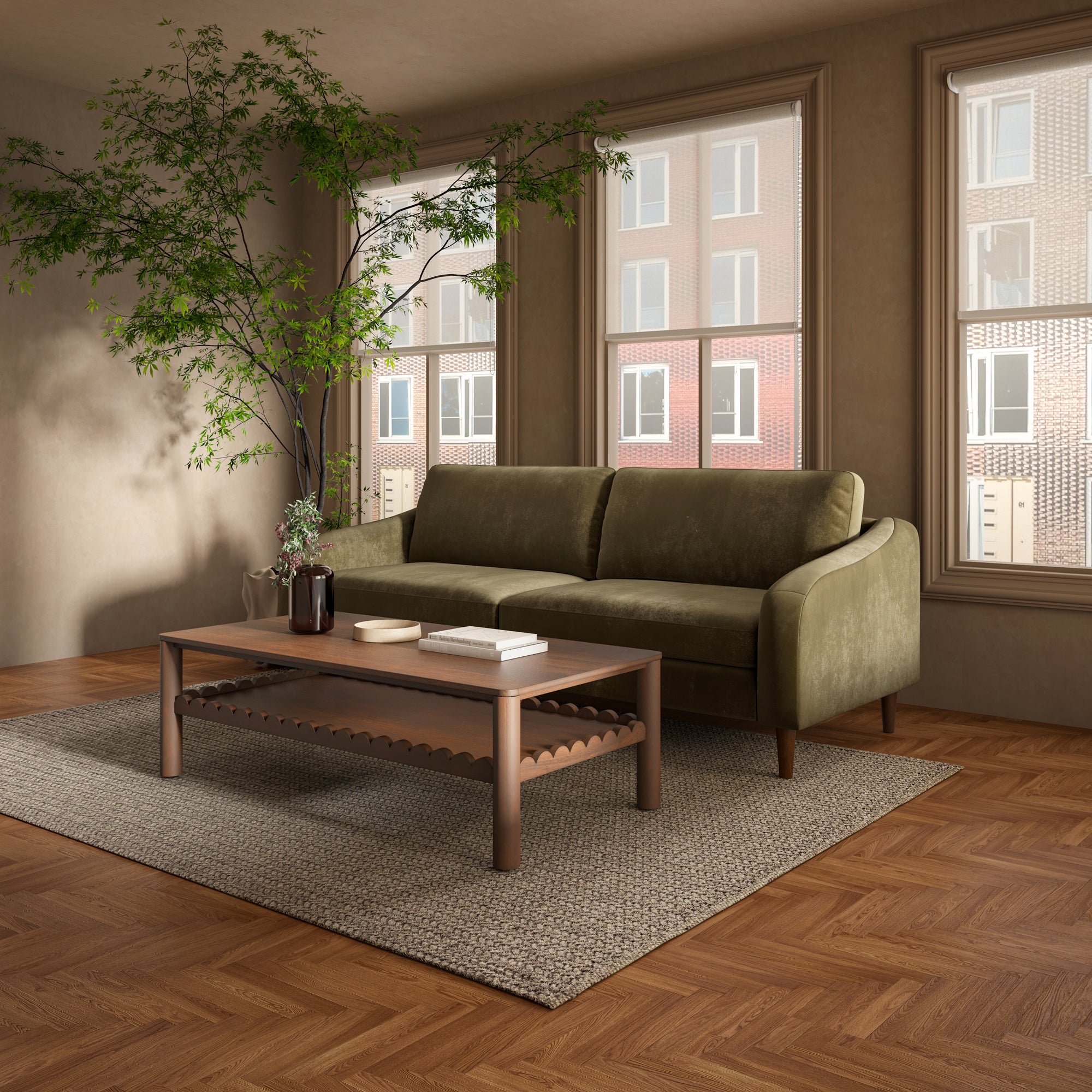 Quinn Sofa Cedar Green by Moe's Home Collection - view 3