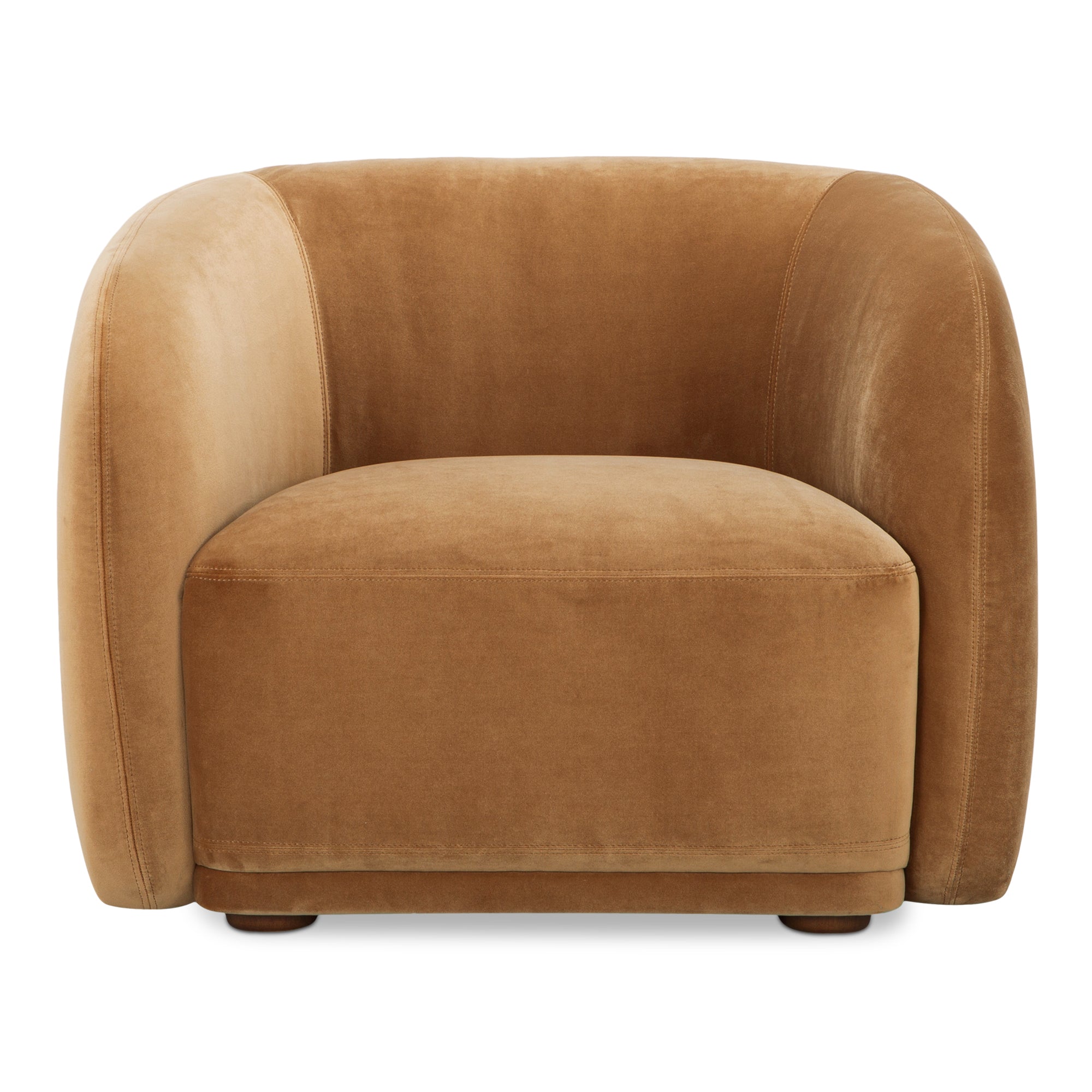 Faye Accent Chair Tan Faux Mohair by Moe's Home Collection