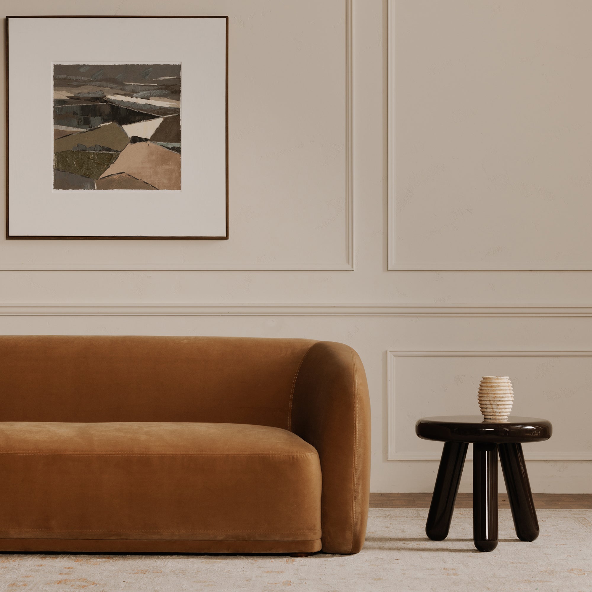 Faye Sofa Tan Faux Mohair by Moe's Home Collection - view 2