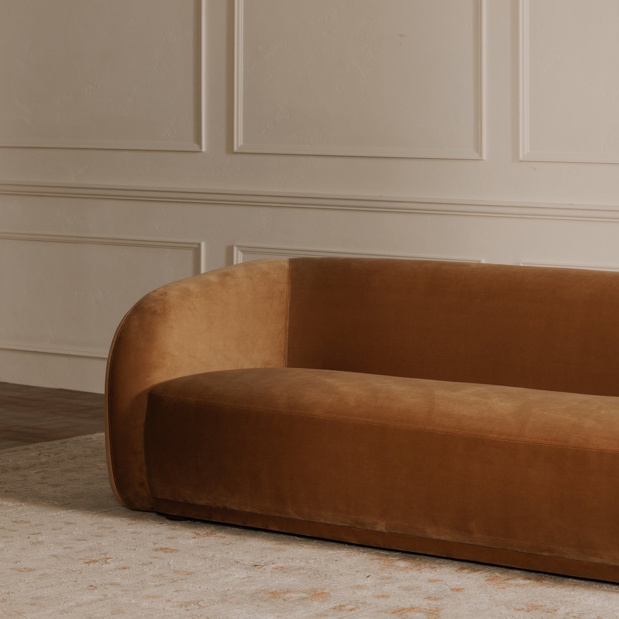 Faye Sofa Tan Faux Mohair by Moe's Home Collection - view 3