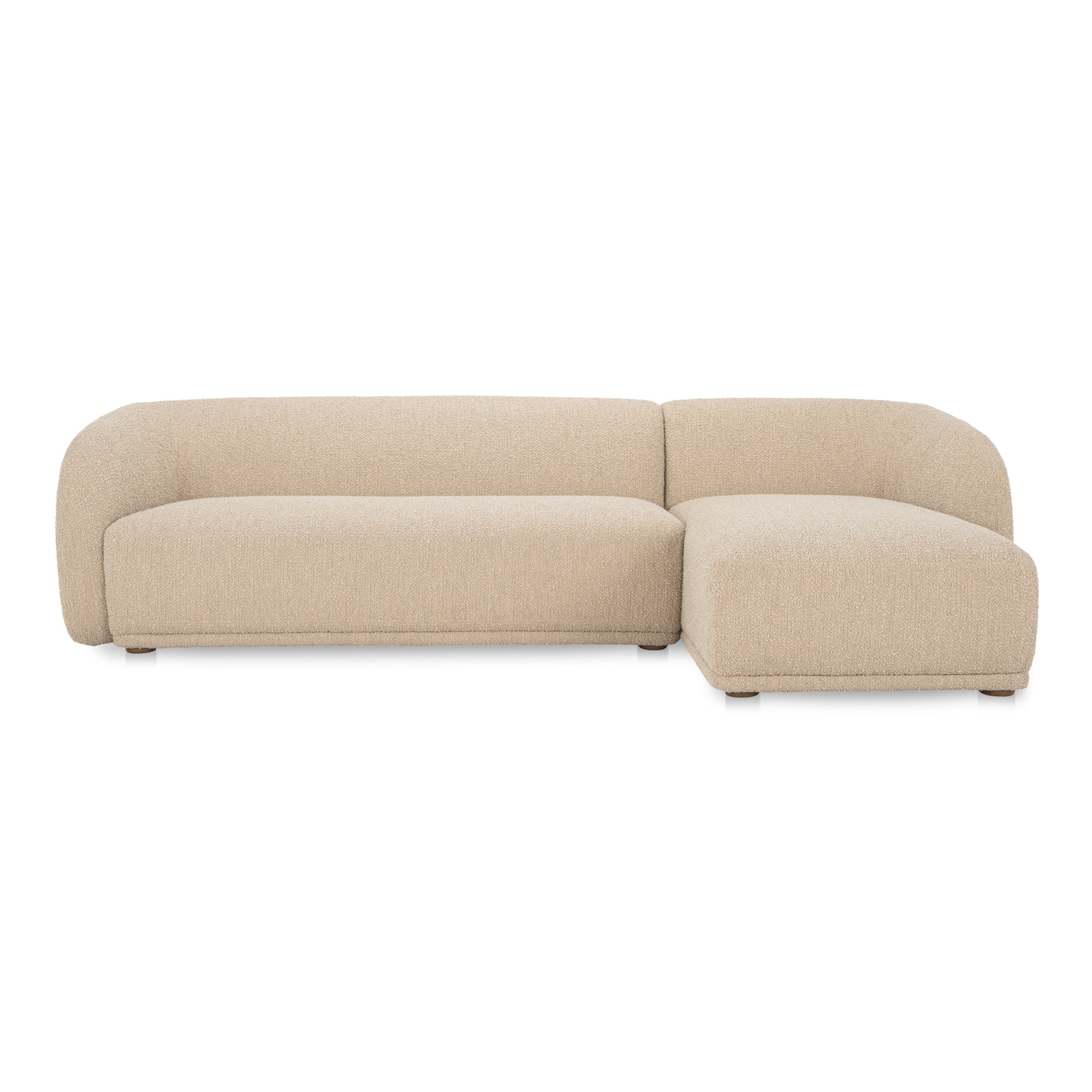 Faye Right Sectional Beige Boucle by Moe's Home Collection