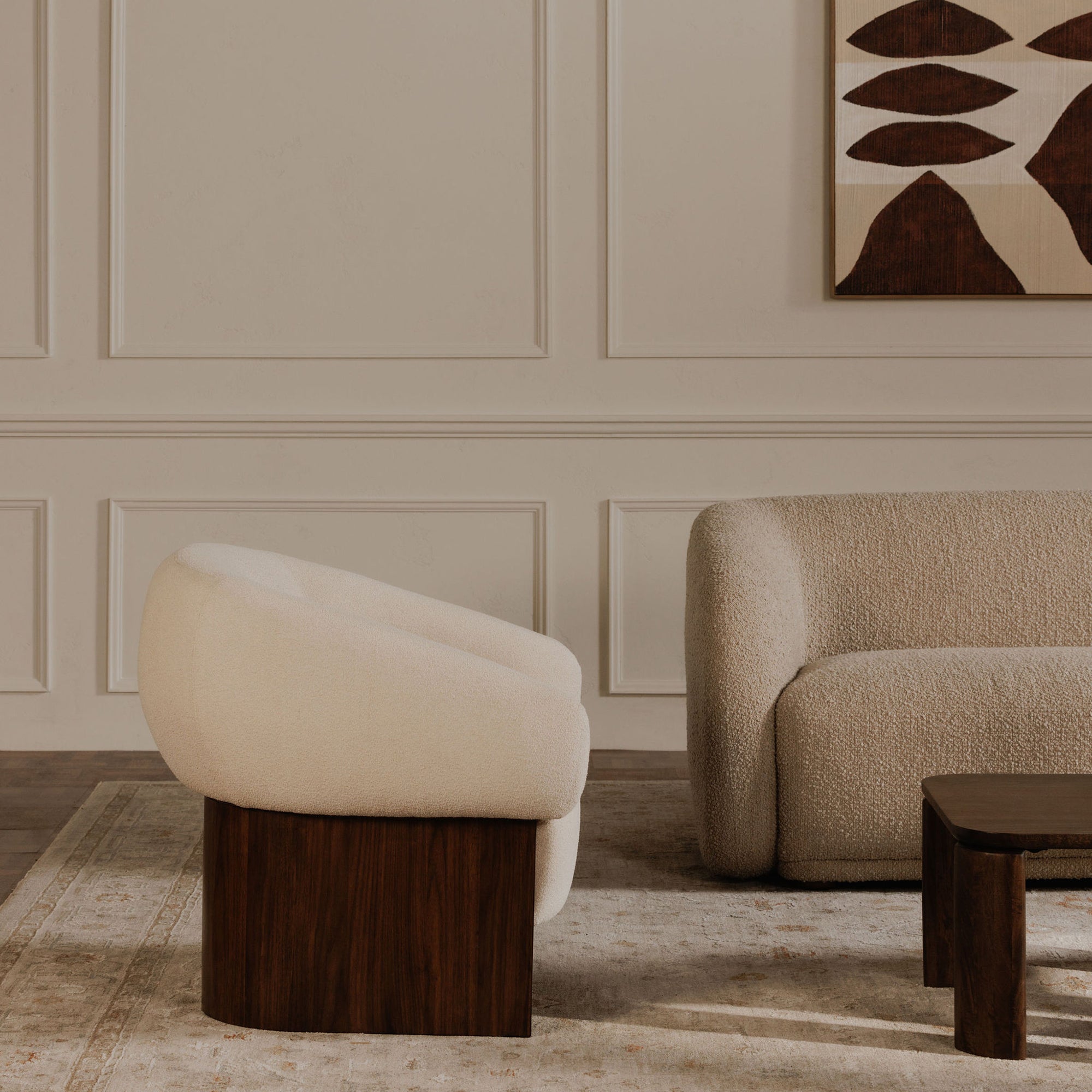 Otto Accent Chair Flecked Cream by Moe's Home Collection - view 2