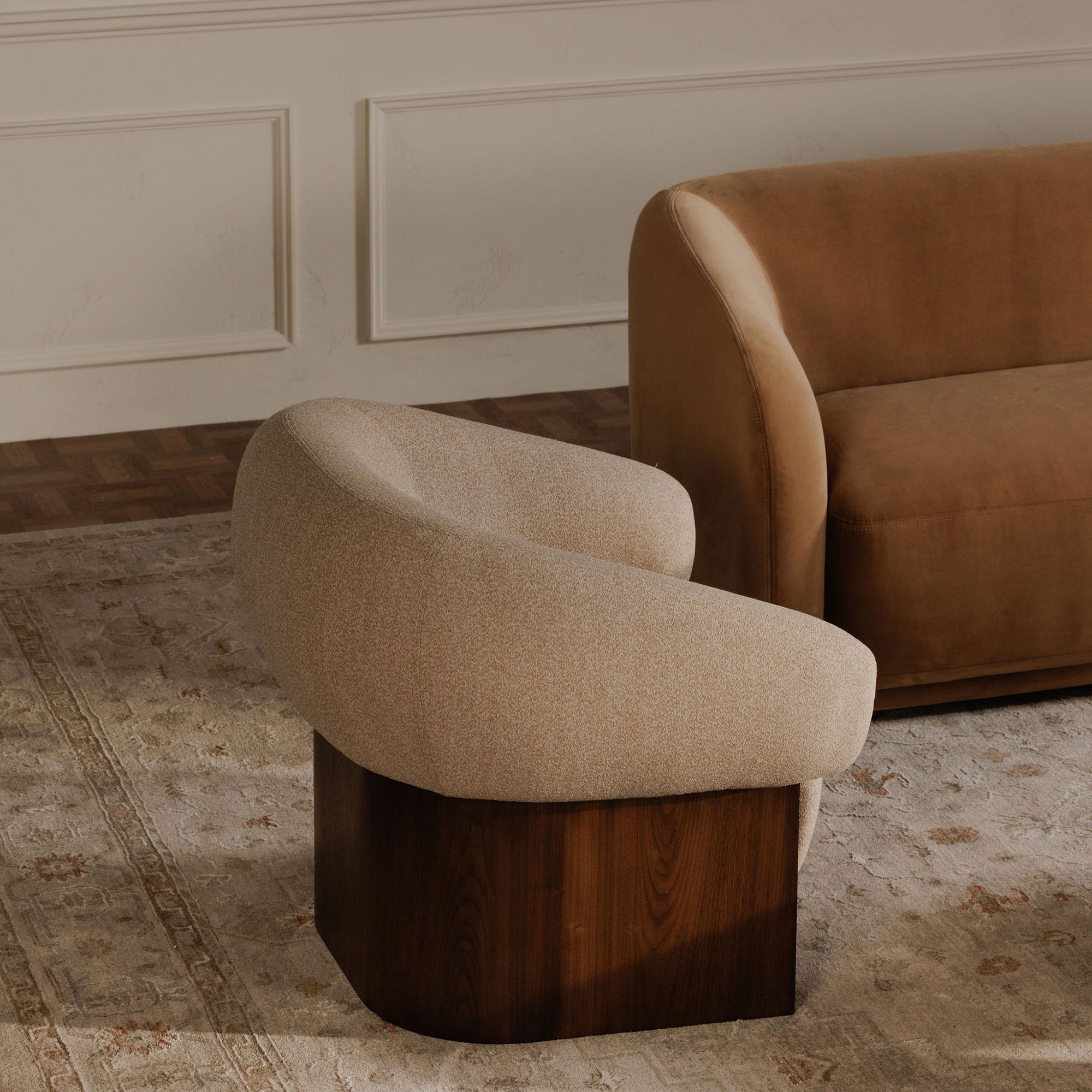 Otto Accent Chair Flecked Tan by Moe's Home Collection - view 3