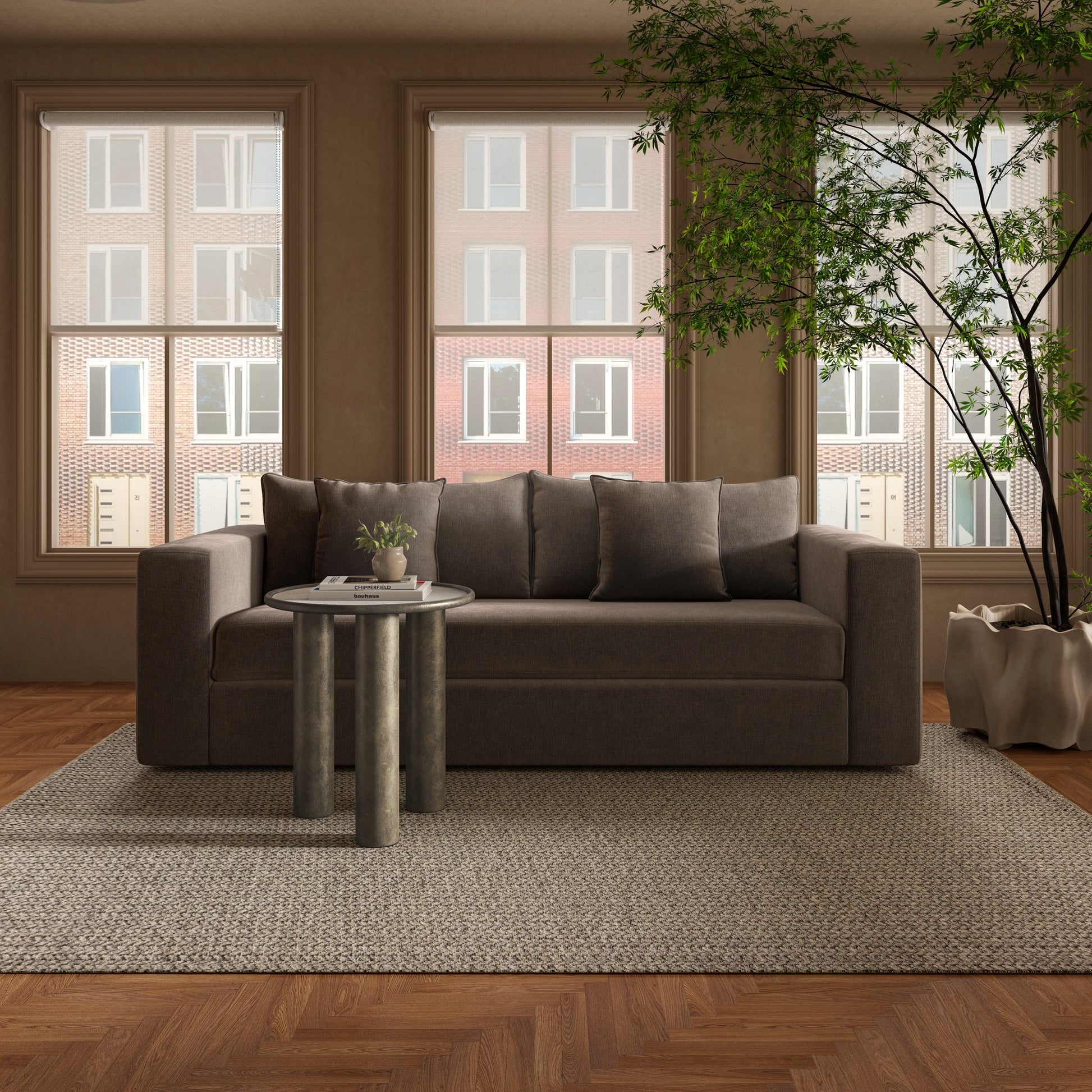 Kiran Sleeper Sofa Warm Charcoal by Moe's Home Collection - view 4