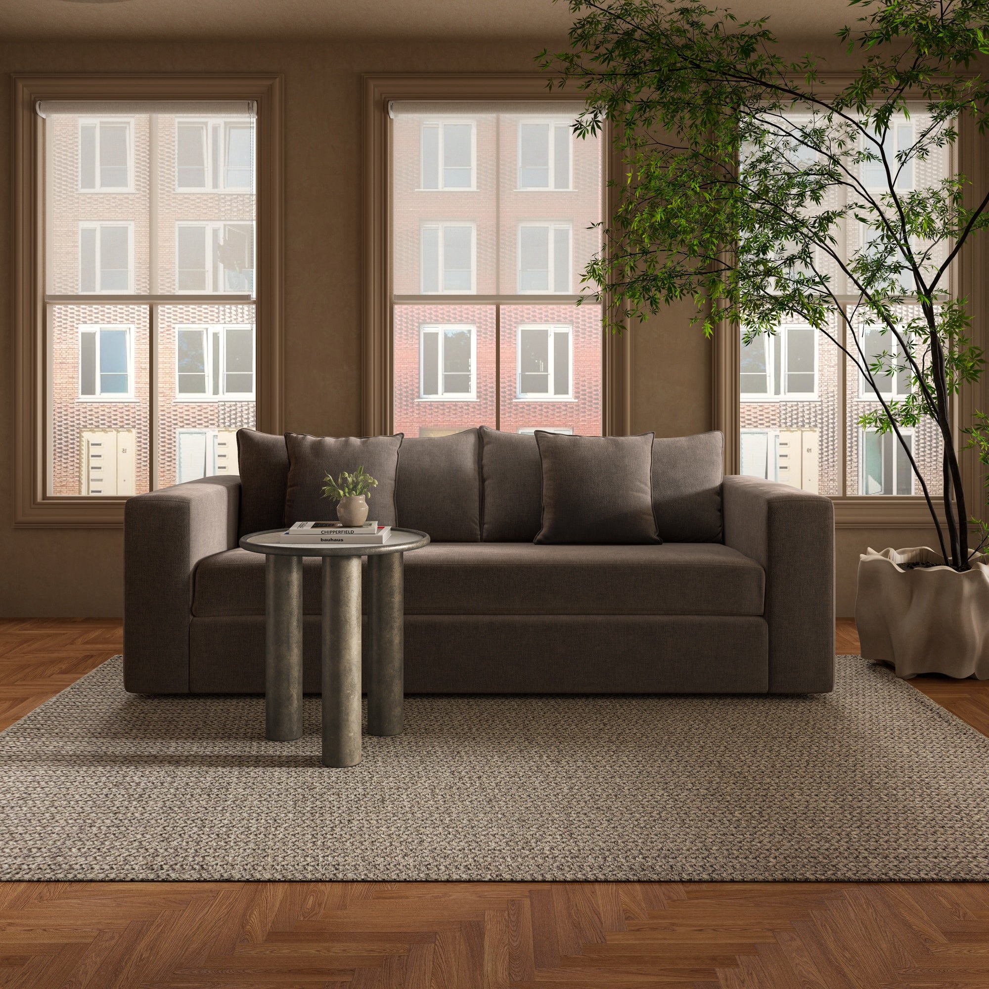 Kiran Sleeper Sofa Warm Charcoal by Moe's Home Collection - view 4
