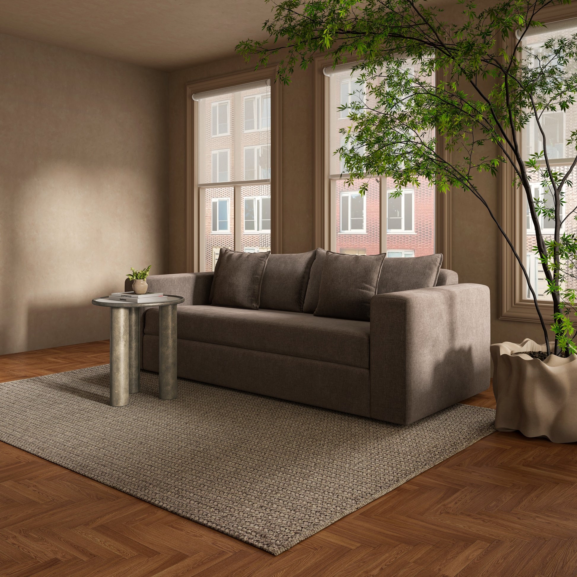 Kiran Sleeper Sofa Warm Charcoal by Moe's Home Collection - view 5