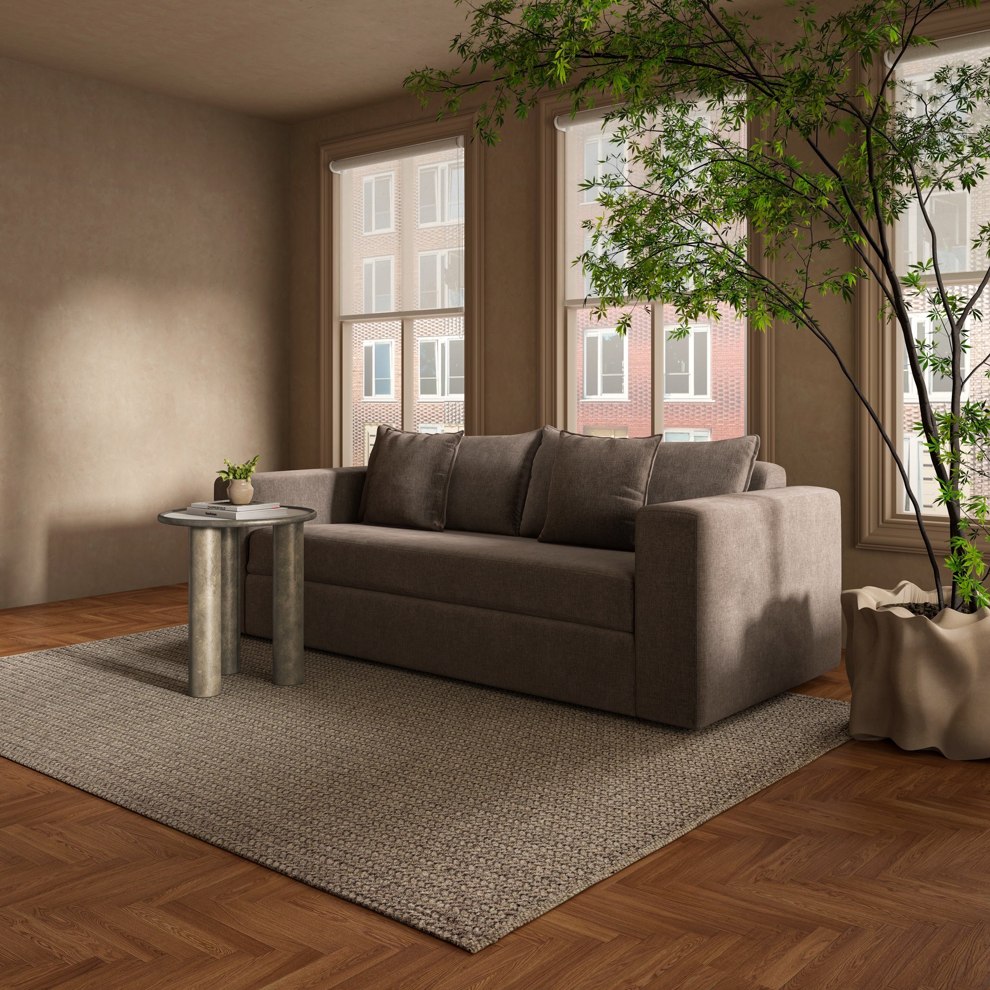 Kiran Sleeper Sofa Warm Charcoal by Moe's Home Collection - view 5
