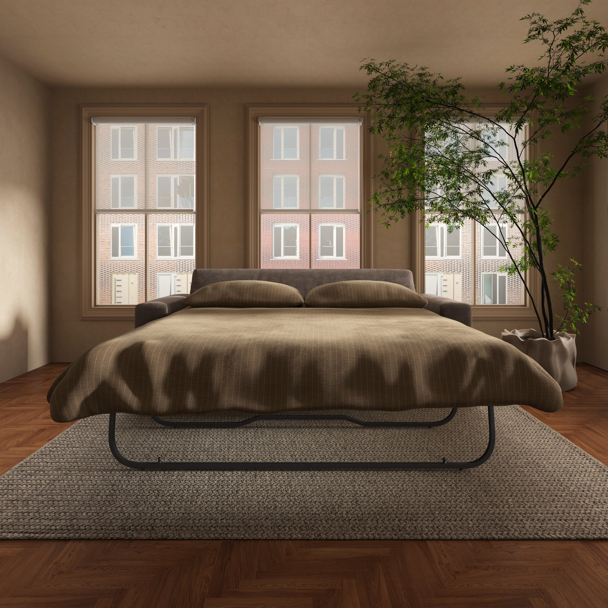 Kiran Sleeper Sofa Warm Charcoal by Moe's Home Collection - view 2