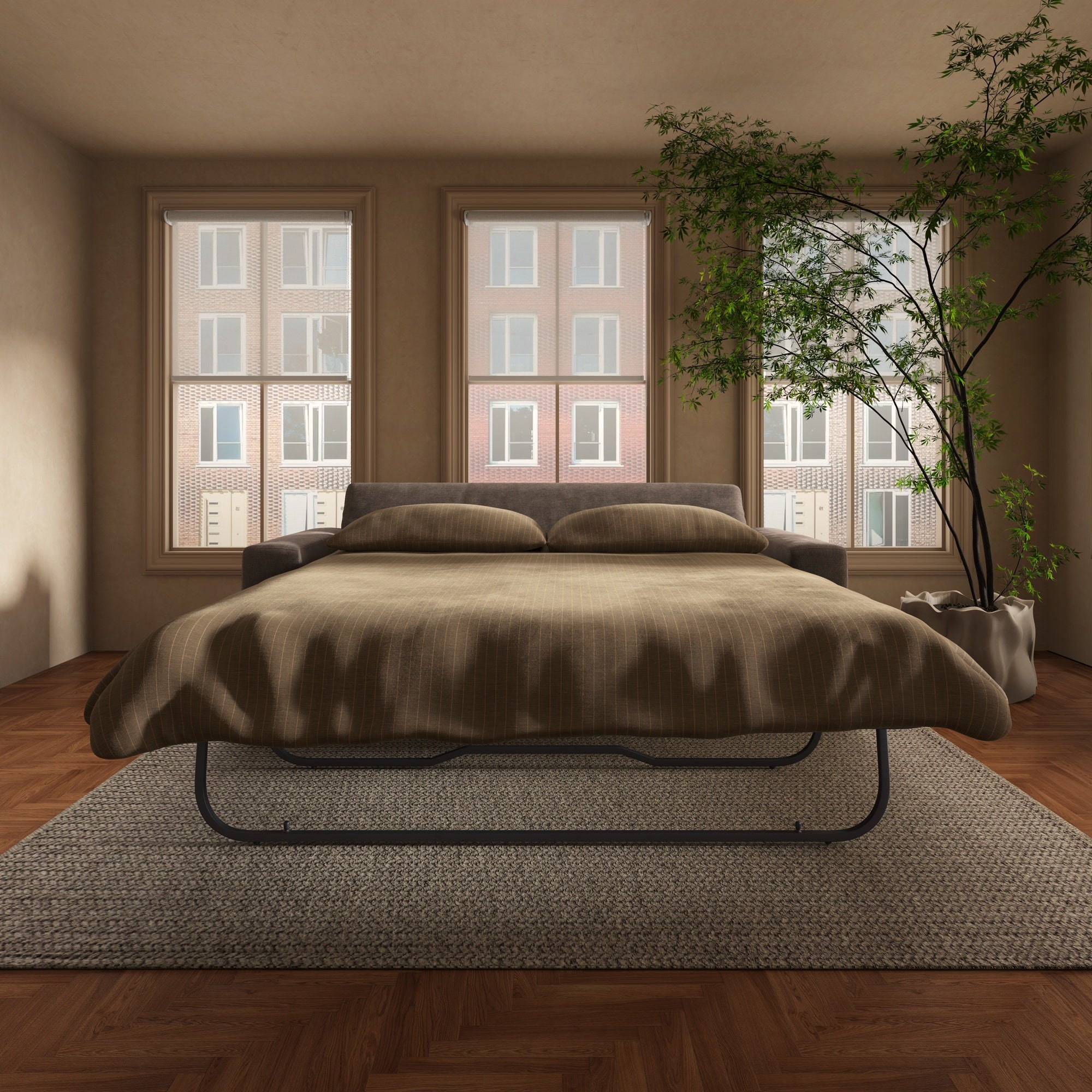 Kiran Sleeper Sofa Warm Charcoal by Moe's Home Collection - view 2