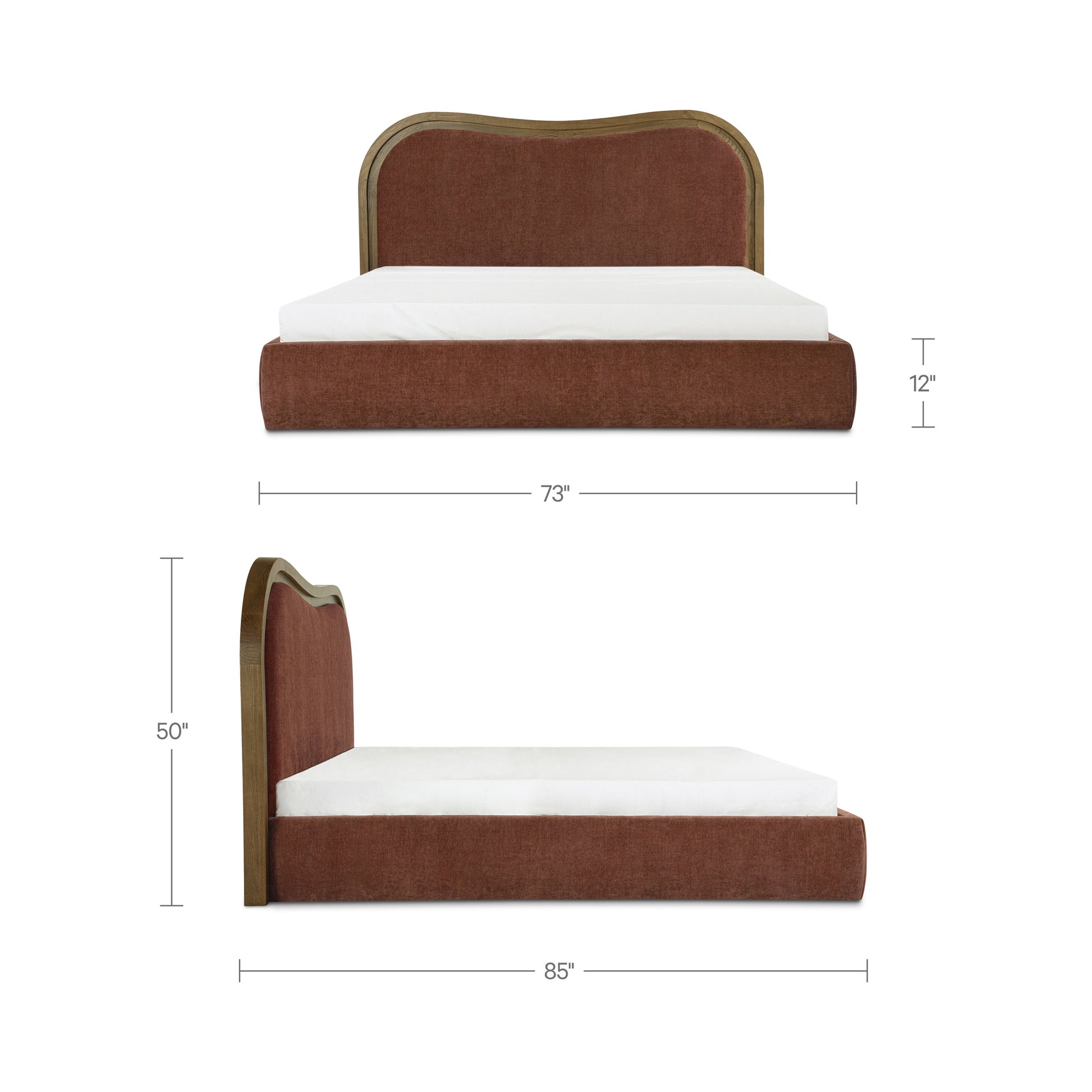 Camilla Queen Bed Chestnut by Moe's Home Collection - view 4